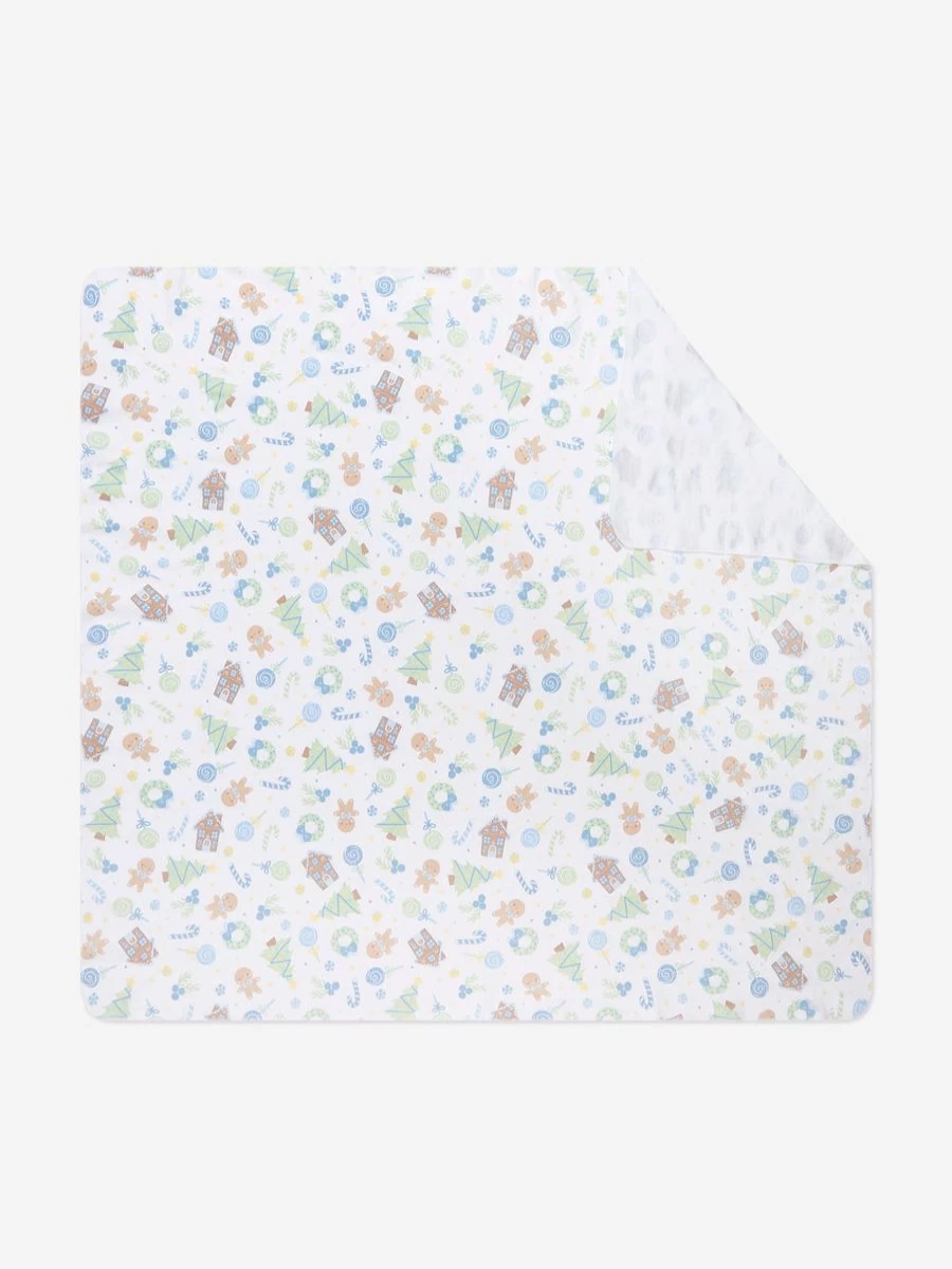 Magnolia Baby Boys White Gingerbread Swaddle Blanket - Soft Holiday Wrap for Newborns & Infants