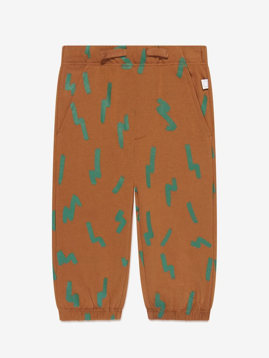 Stella McCartney Kids Boys Brown Joggers Pants for Toddlers and Infants