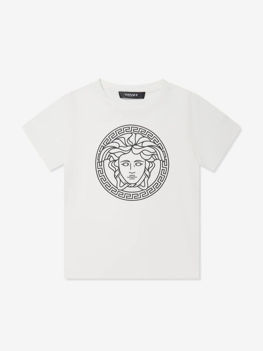 Versace Boys Medusa Logo White T-Shirt for Kids
