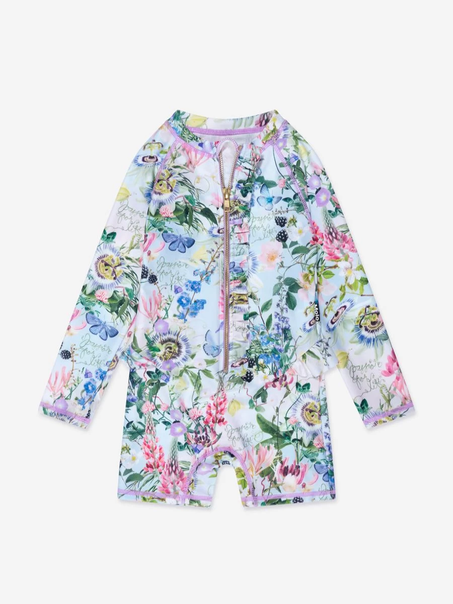 Molo Baby Girls' Nigalla All-in-One Multicolored Swimsuit