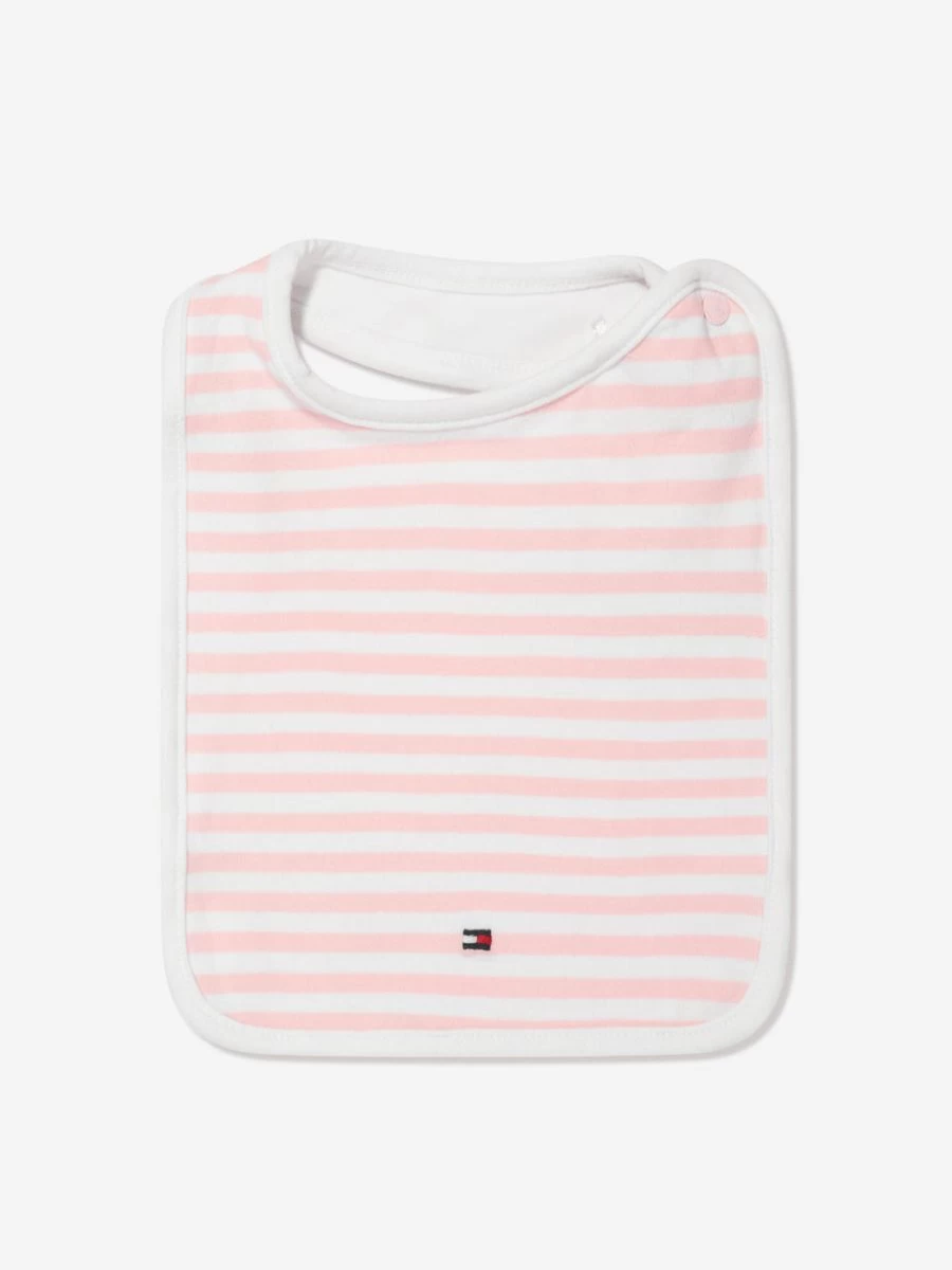 Tommy Hilfiger Baby Girls Pink Monogram Bibs Gift Set - Newborn Essentials