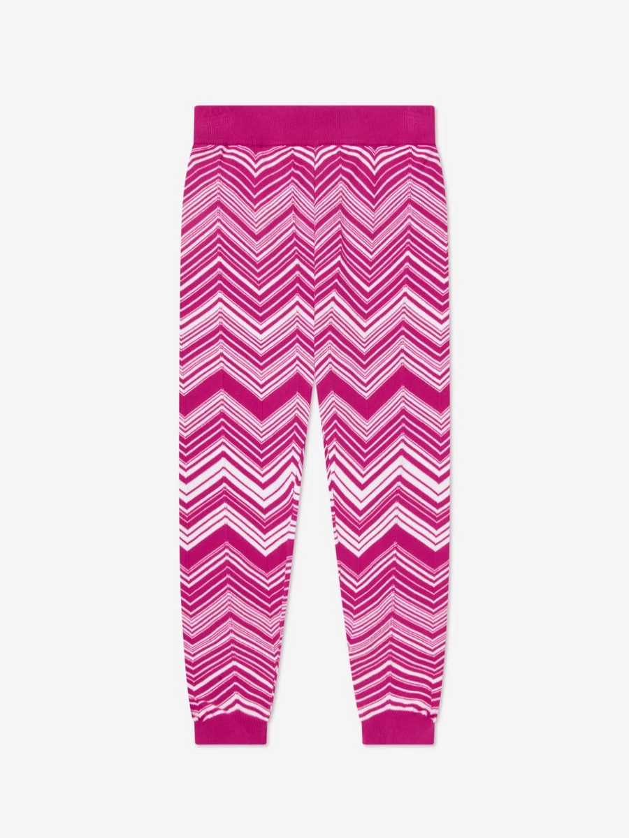 Missoni Pink Zigzag Knit Leggings for Girls