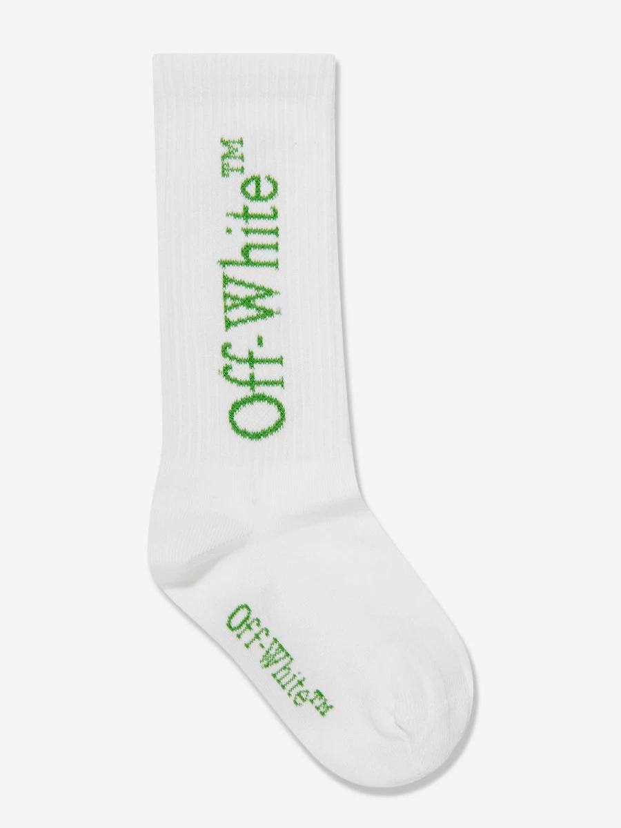 Off-White Boys' Arrow Print Socks in White - Kids' Fashion Footwear