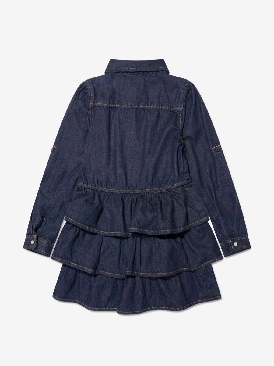 Guess Girls Blue Denim Dress - Stylish Casual Outfit for Kids