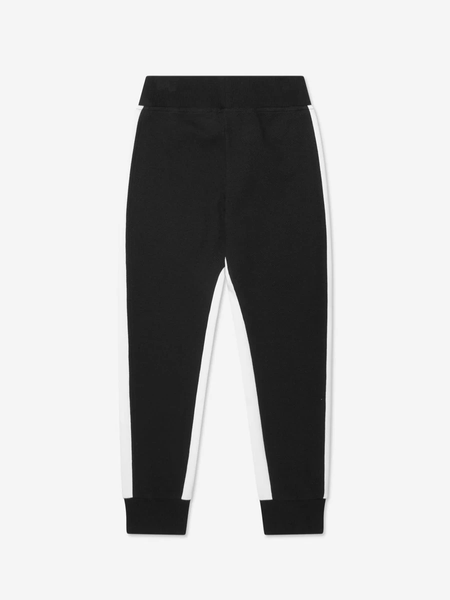 DKNY Boys Black Contrast Trim Joggers - Stylish Athletic Pants for Active Kids