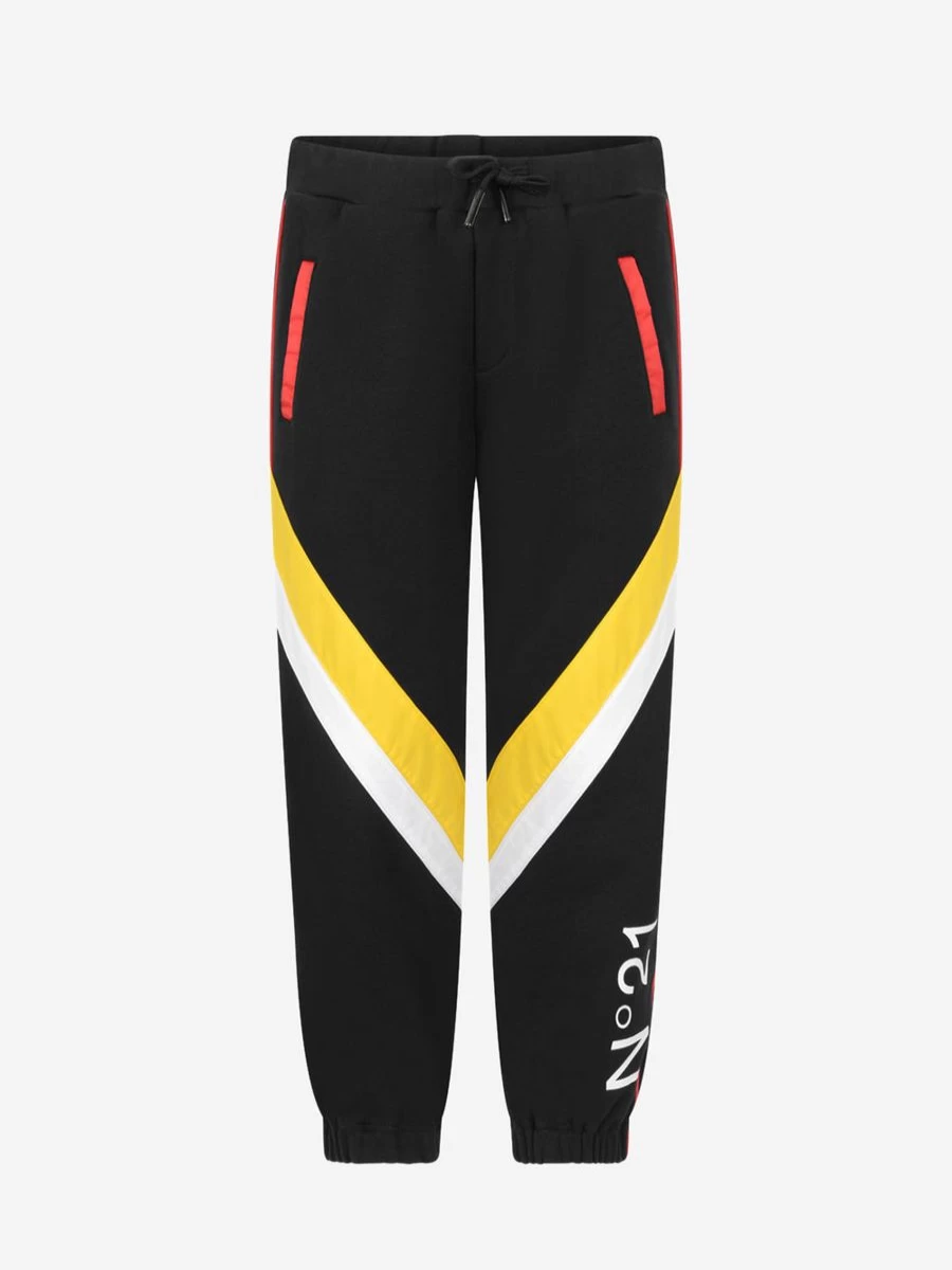 N°21 Boys' Cotton Logo Joggers - Comfortable Casual Pants for Kids