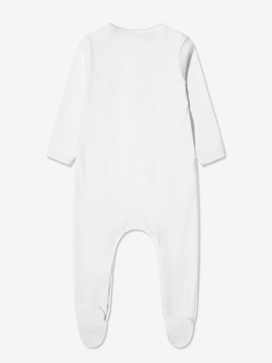 Magnolia Baby White Babygrow for Newborn Boys - Soft Little Brother Bodysuit