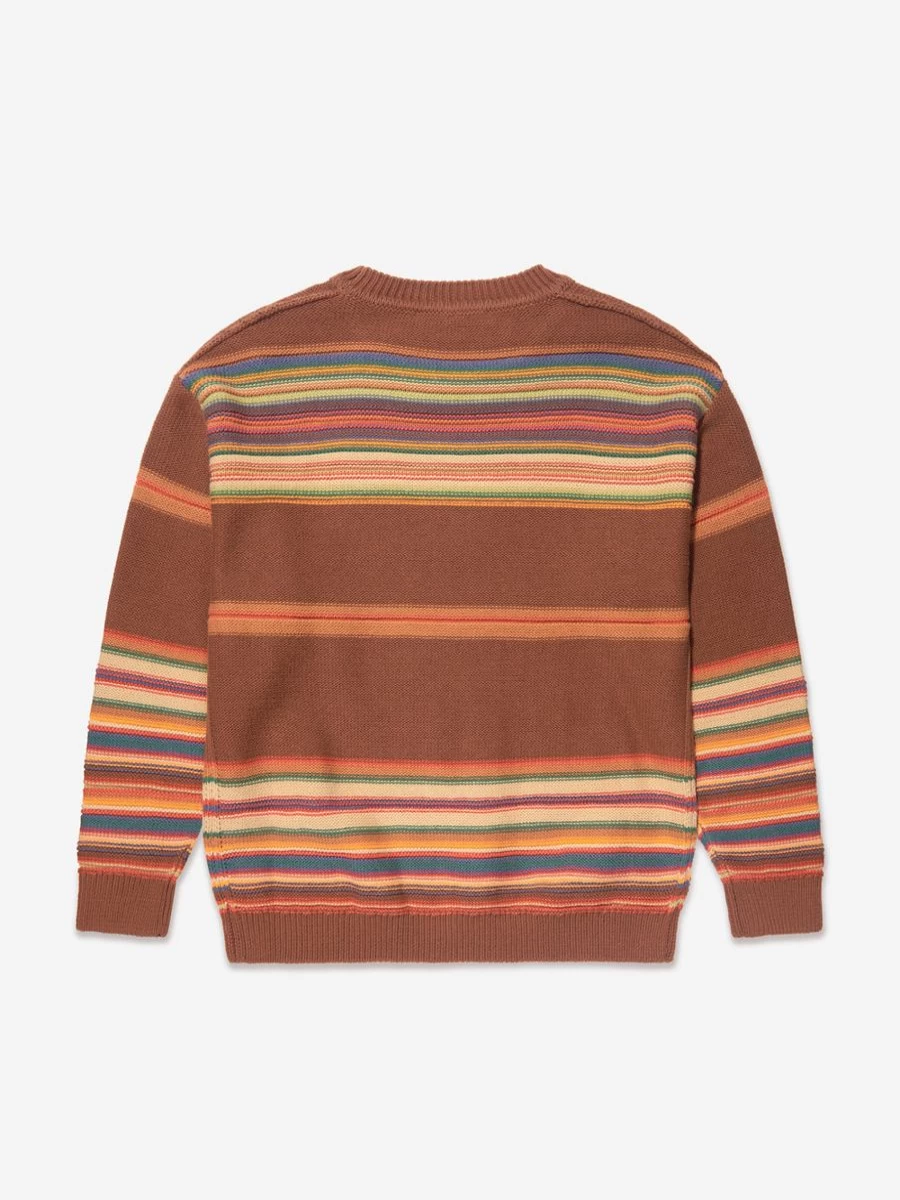 Acne Studios Boys' Brown Striped Knit Jumper for Kids