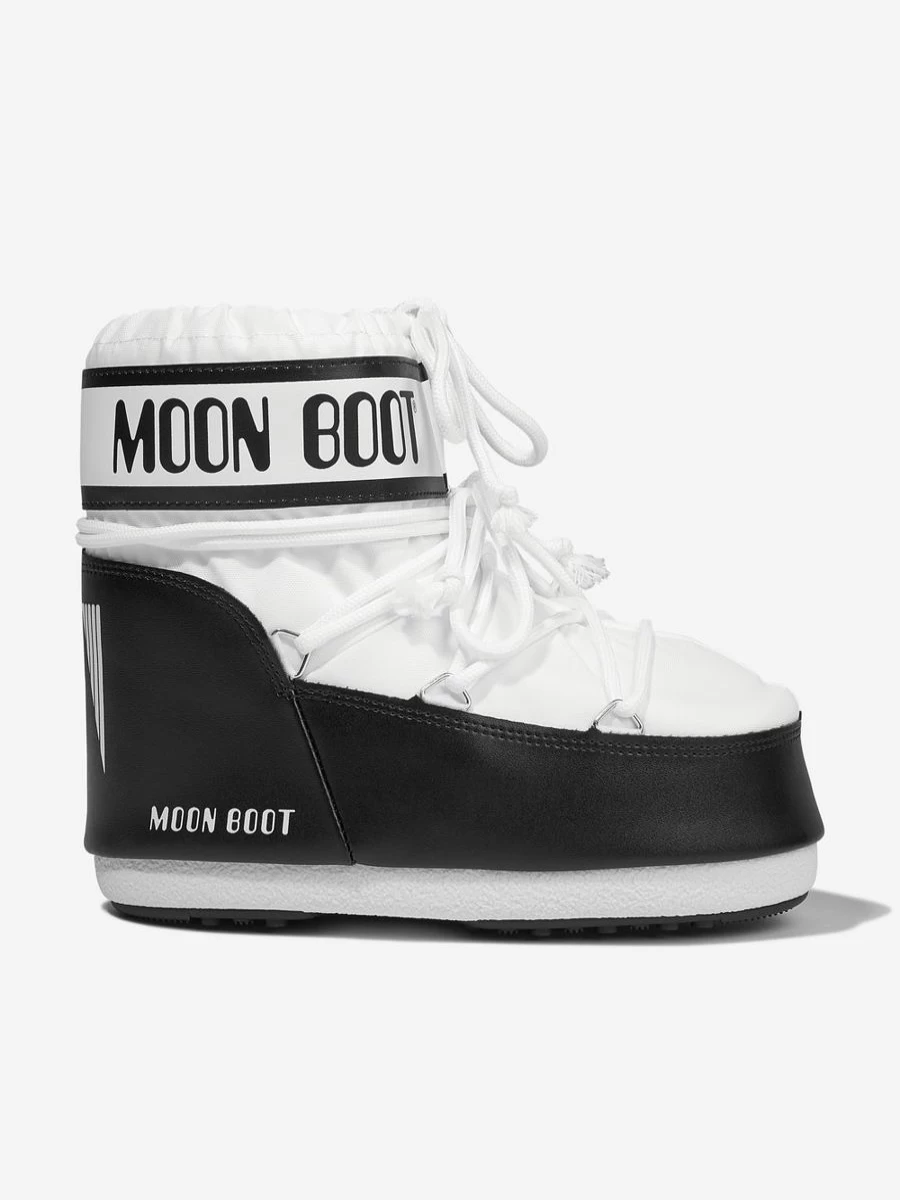 Moon Boot Boys Kids Icon Low Nylon Snow Boots White Winter Footwear