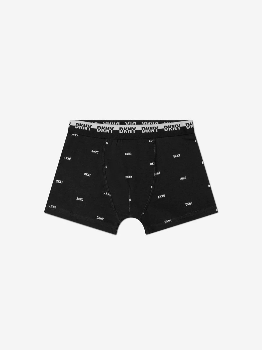 DKNY Teen Boys' 3-Pack Black Boxer Shorts Set