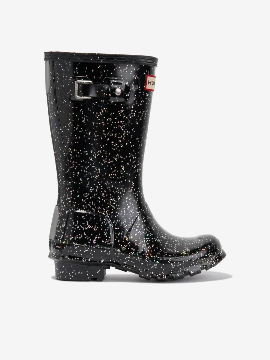 Hunter Girls' Giant Glitter Rain Boots | Waterproof Wellington Boots for Kids