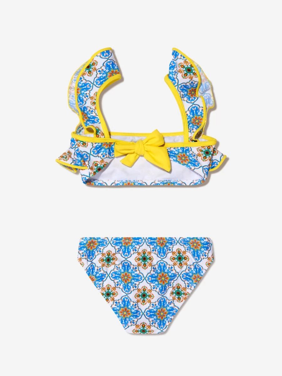 Nessi Byrd Girls Cari Ruffle Bikini - Colorful Swimwear for Kids | Childsplay Clothing