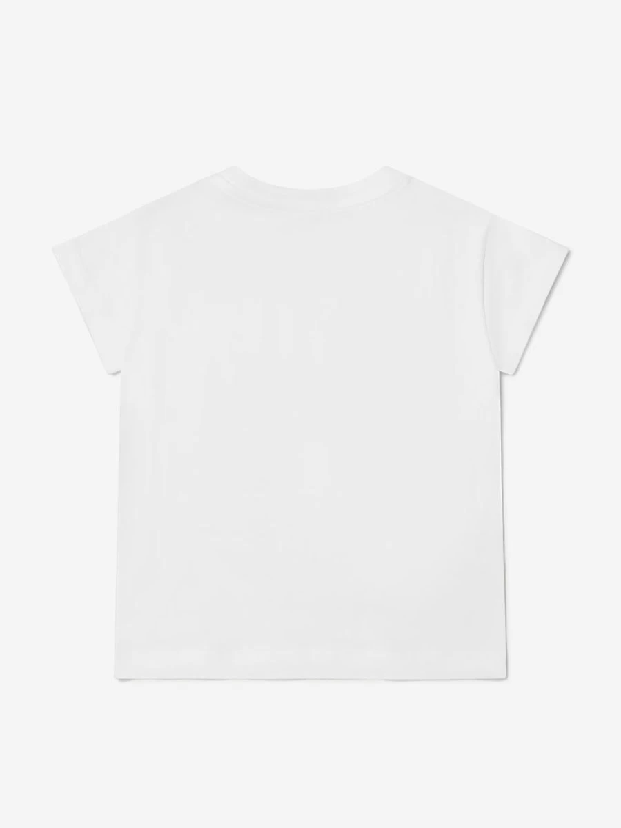 Elie Saab Girls' Cotton Jersey Logo T-Shirt for Kids - Comfortable & Stylish Tee