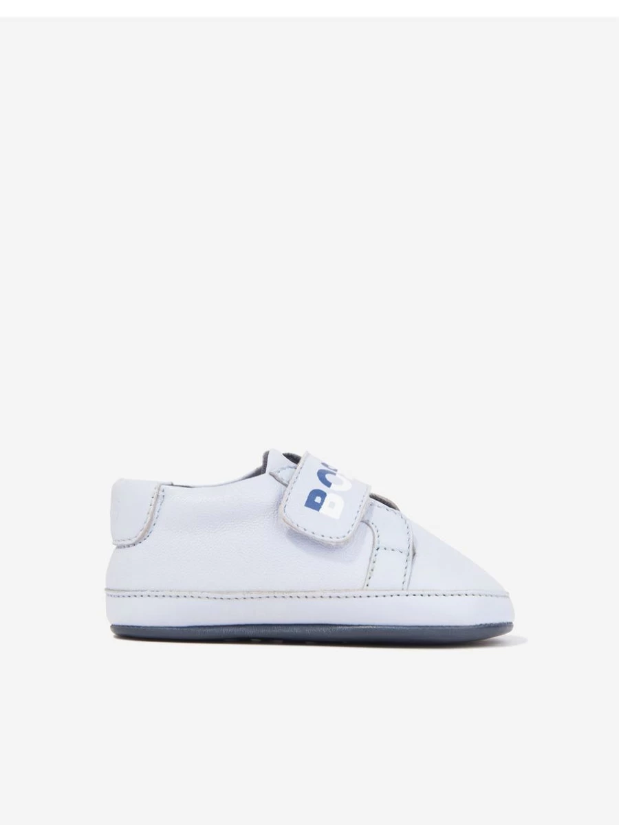 BOSS Baby Boys Blue Leather Pre-Walker Shoes for First Steps