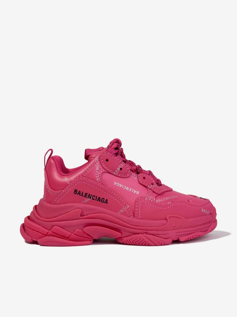 Balenciaga Kids Triple S Sneakers for Girls - Chunky Dad Shoes Fashion Trainers