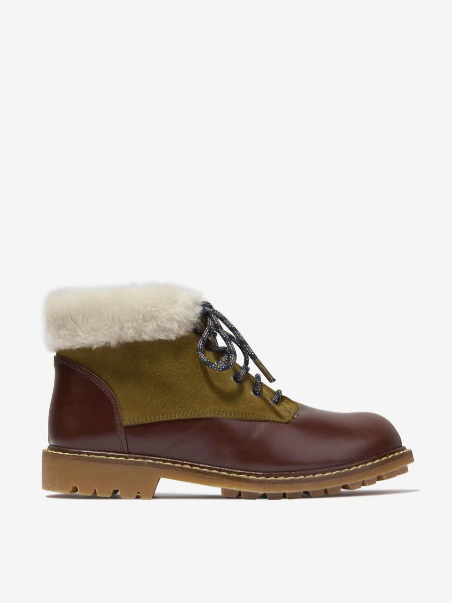 Bonpoint Teen Boys Leather Henri Boots | Premium Kids Footwear by Childsplay Clothing
