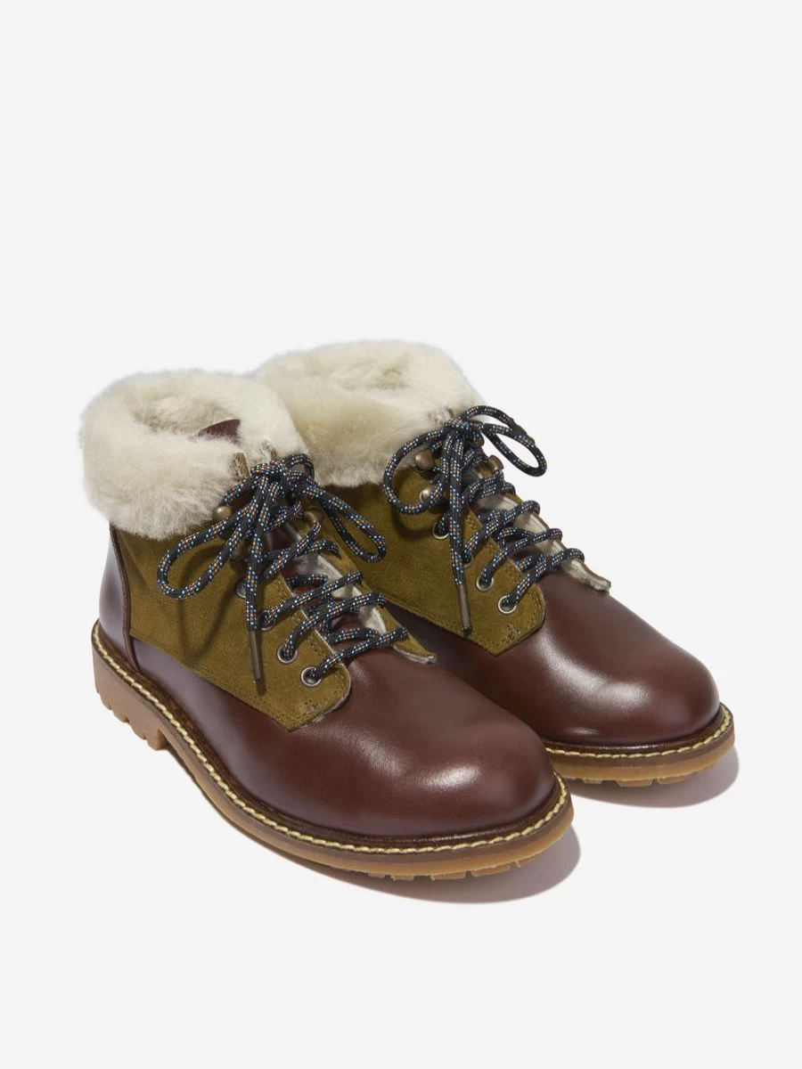 Bonpoint Teen Boys Leather Henri Boots | Premium Kids Footwear by Childsplay Clothing