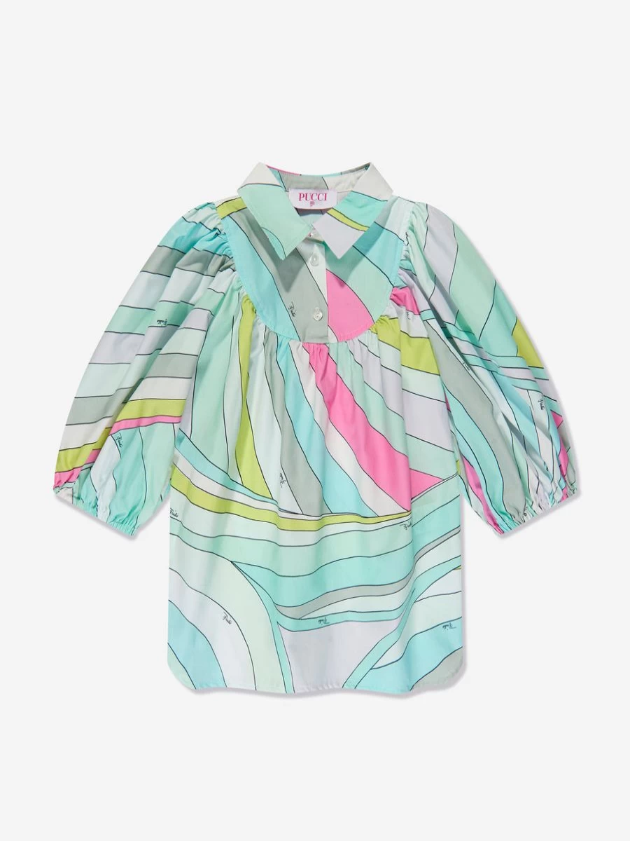 Emilio Pucci Girls Multicolour Woven Dress - Stylish & Vibrant Fashion for Kids