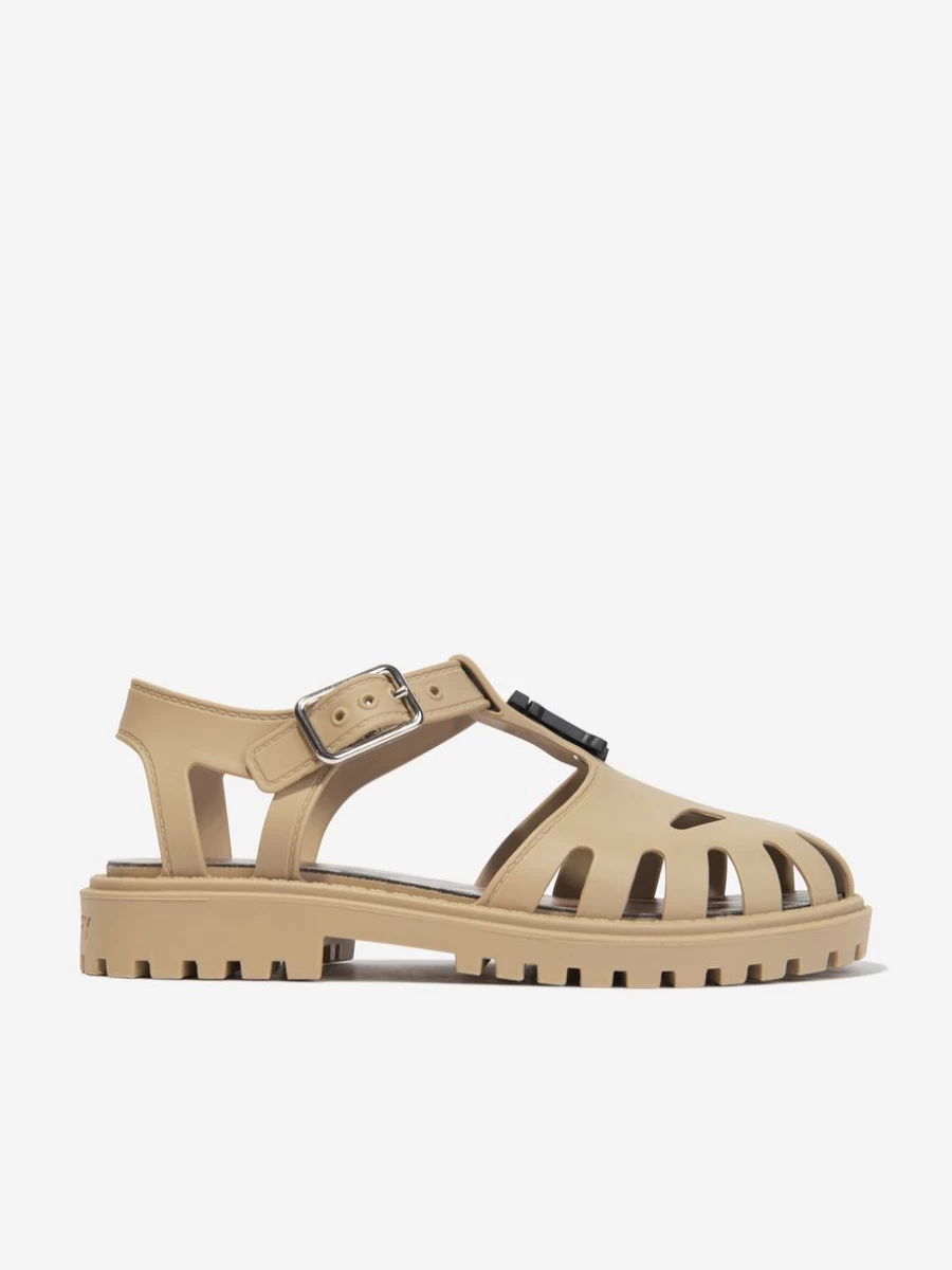 Burberry Boys' Beige Rubber Sandals for Kids – Comfortable Archive Collection