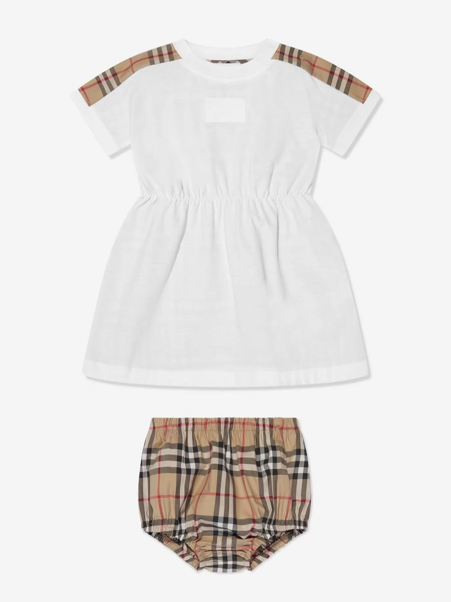 Burberry Kids Baby Girls Lenore White Polo Dress