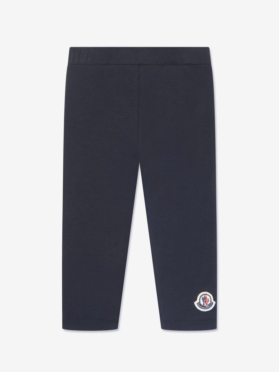 Moncler Enfant Baby Girls Navy Logo Leggings - Stylish & Comfortable Toddler Leggings