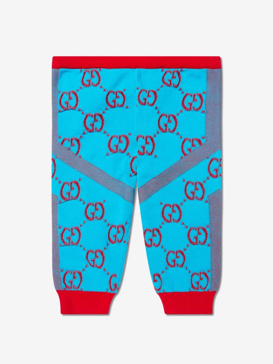 Gucci Kids Girls Blue GG Logo Leggings for Baby & Toddler