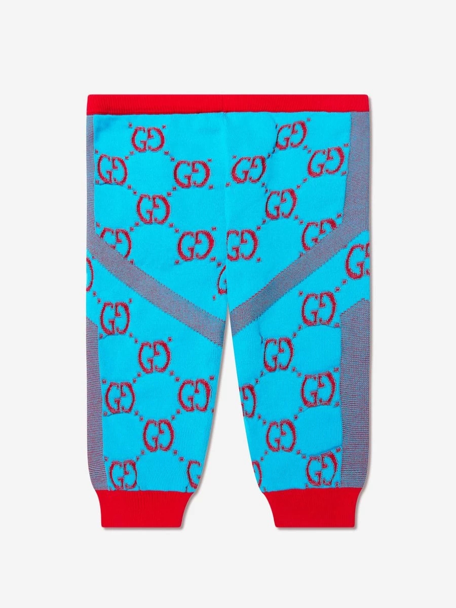 Gucci Kids Girls Blue GG Logo Leggings for Baby & Toddler