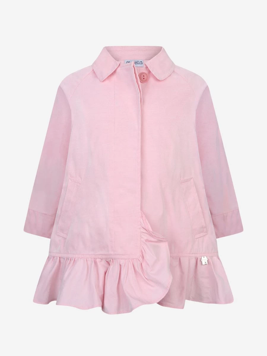 Simonetta Girls' Classic Trench Coat - Stylish Waterproof Outerwear for Kids
