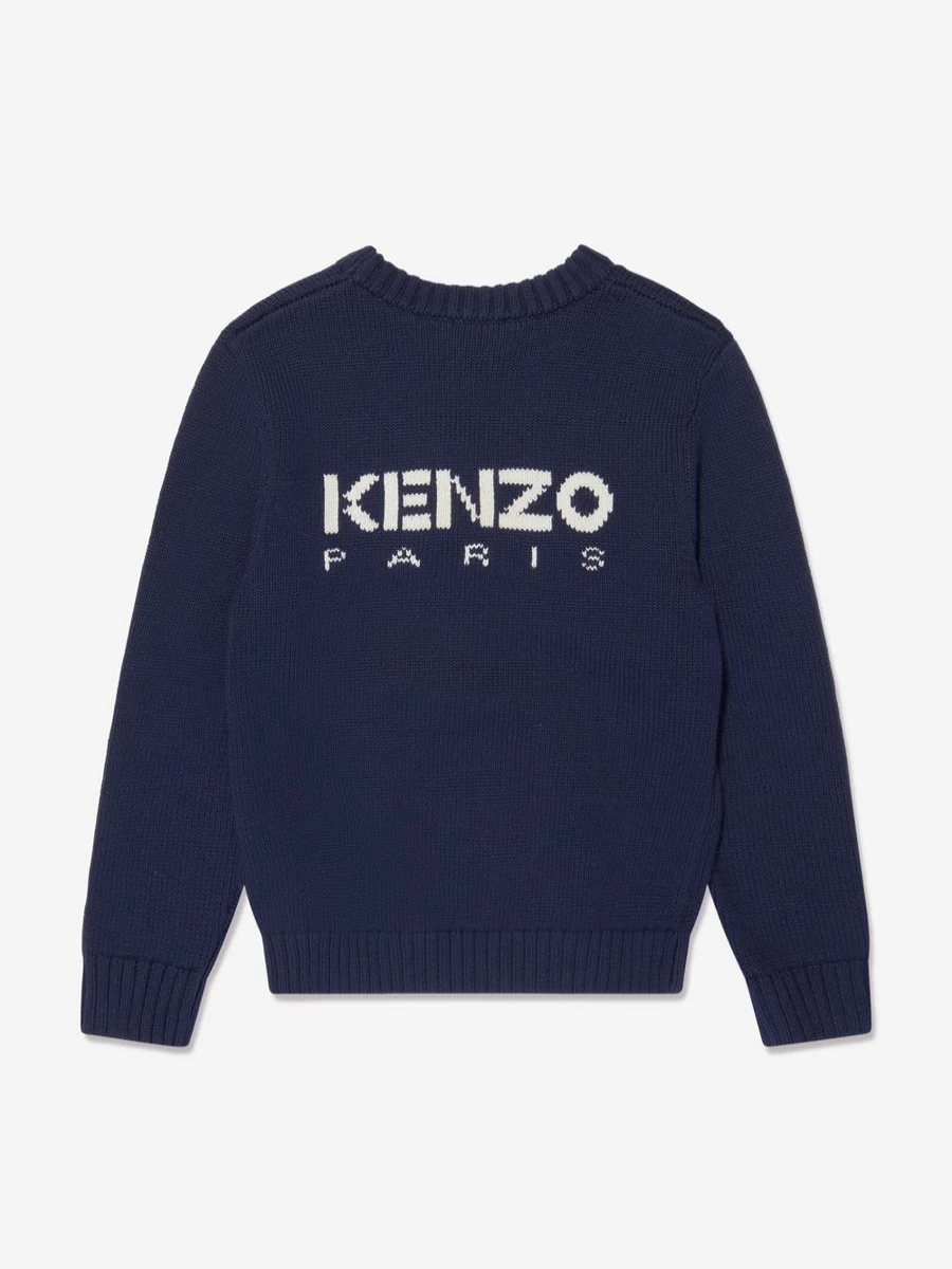 KENZO KIDS Boys Navy Floral Knitted Sweater