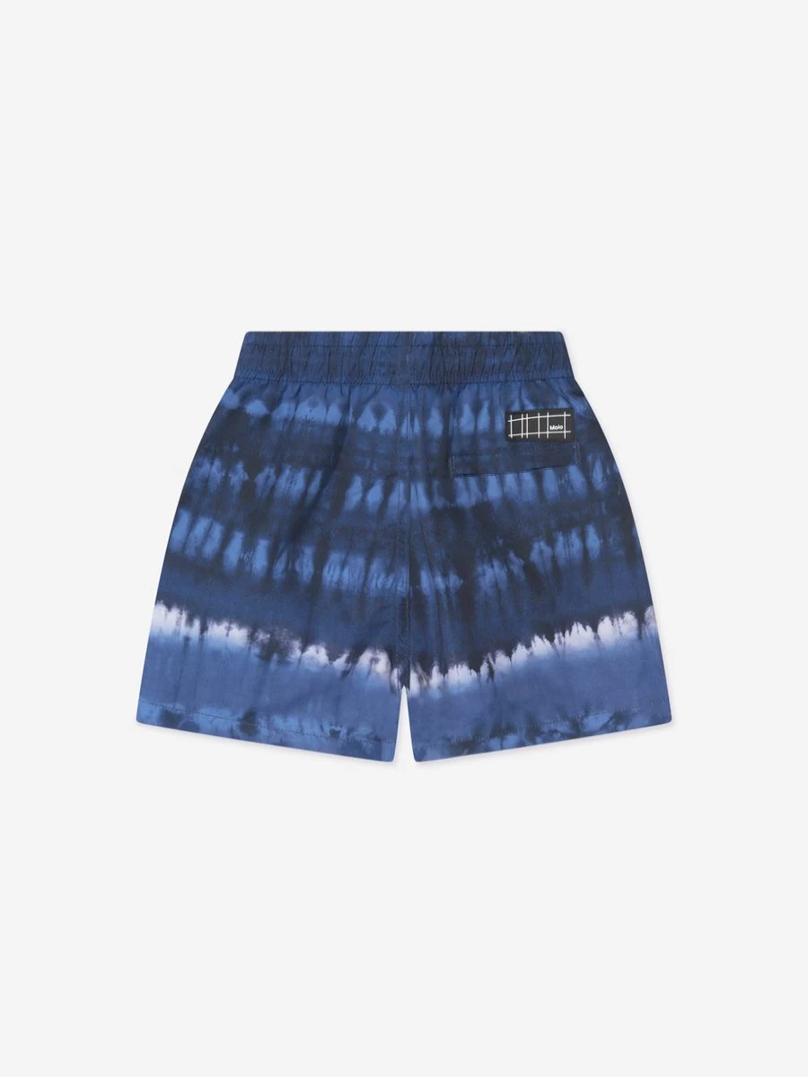Molo Boys Navy Tie Dye Niko Swim Shorts for Kids