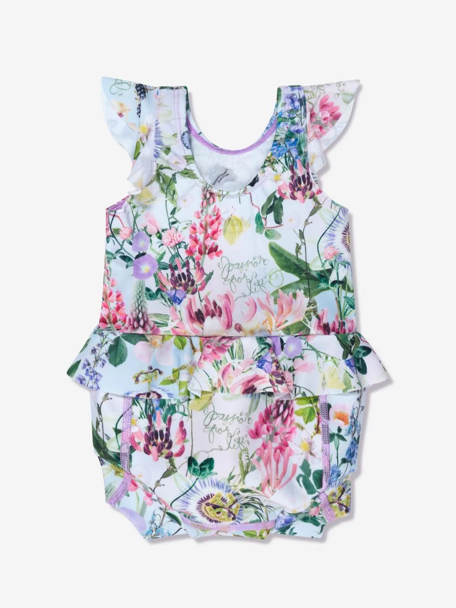 Molo Baby Girls Floral Print Nandini Swimsuit - Colorful Swimwear for Toddlers