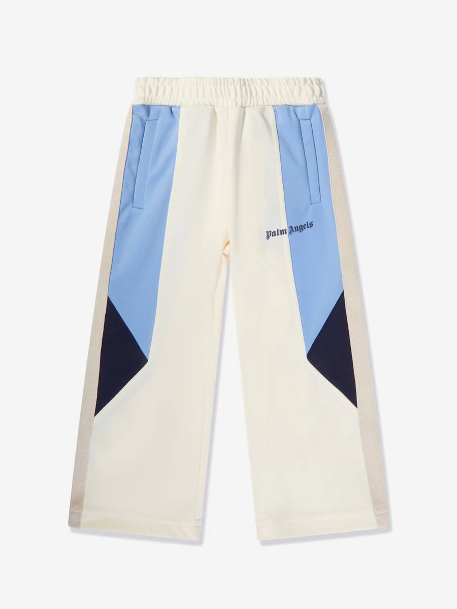 Palm Angels Boys White Colourblock Track Pants Sporty Casual Wear