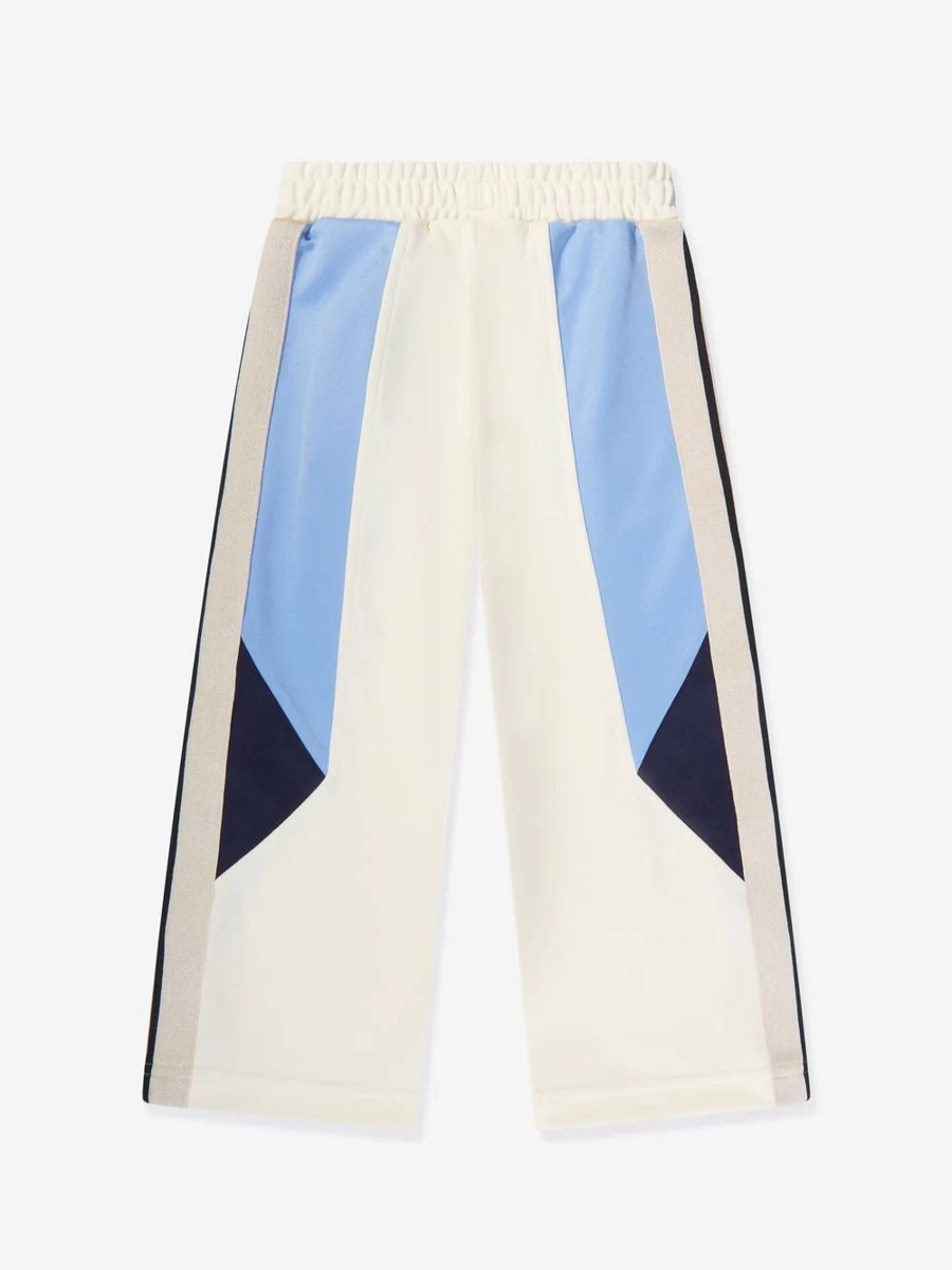 Palm Angels Boys White Colourblock Track Pants Sporty Casual Wear