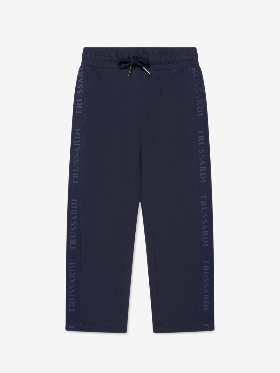 Trussardi Boys Navy Arrakis Joggers - Comfortable Casual Pants for Kids