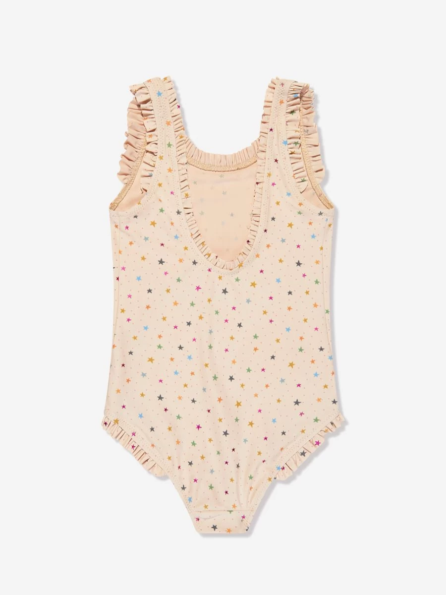 Konges Slojd Girls Cream Star Twinkle Swimsuit for Toddlers