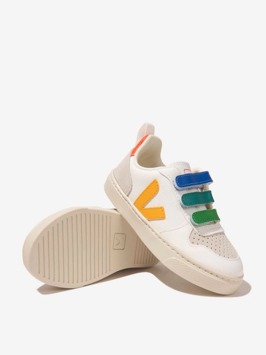 Veja Kids V-10 Leather Sneakers | Chromefree Vegan Trainers for Teens | Childsplay Clothing