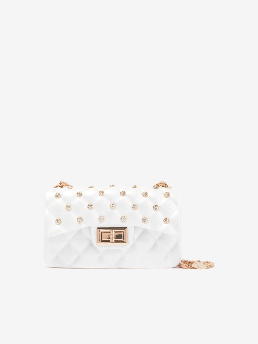 Monnalisa Girls White Studded Handbag for Kids Stylish & Trendy