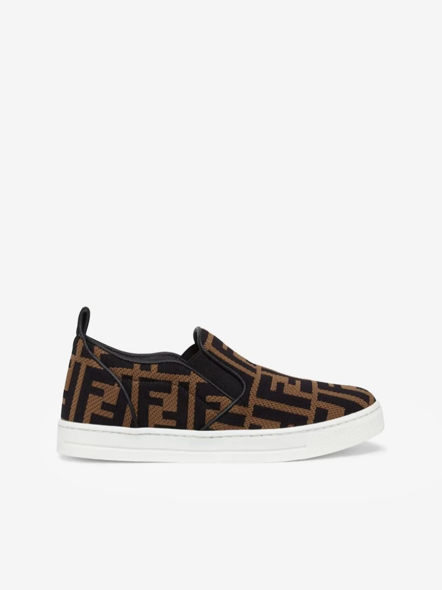 Fendi Kids FF Logo Slip-On Trainers for Teens | Stylish Unisex Sneakers