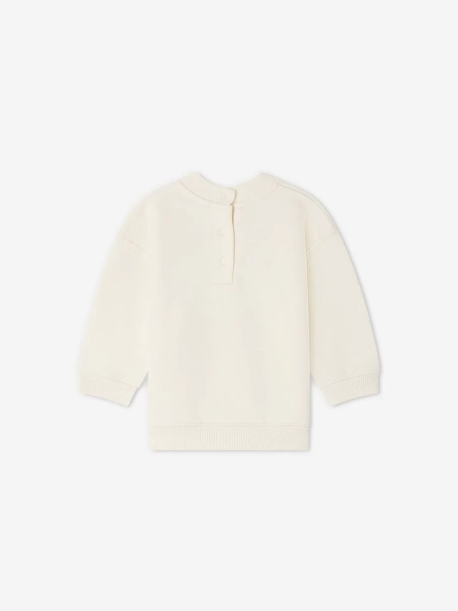 Bonpoint Ivory Dahlia Sweatshirt for Baby Girls - Soft Cotton Pullover