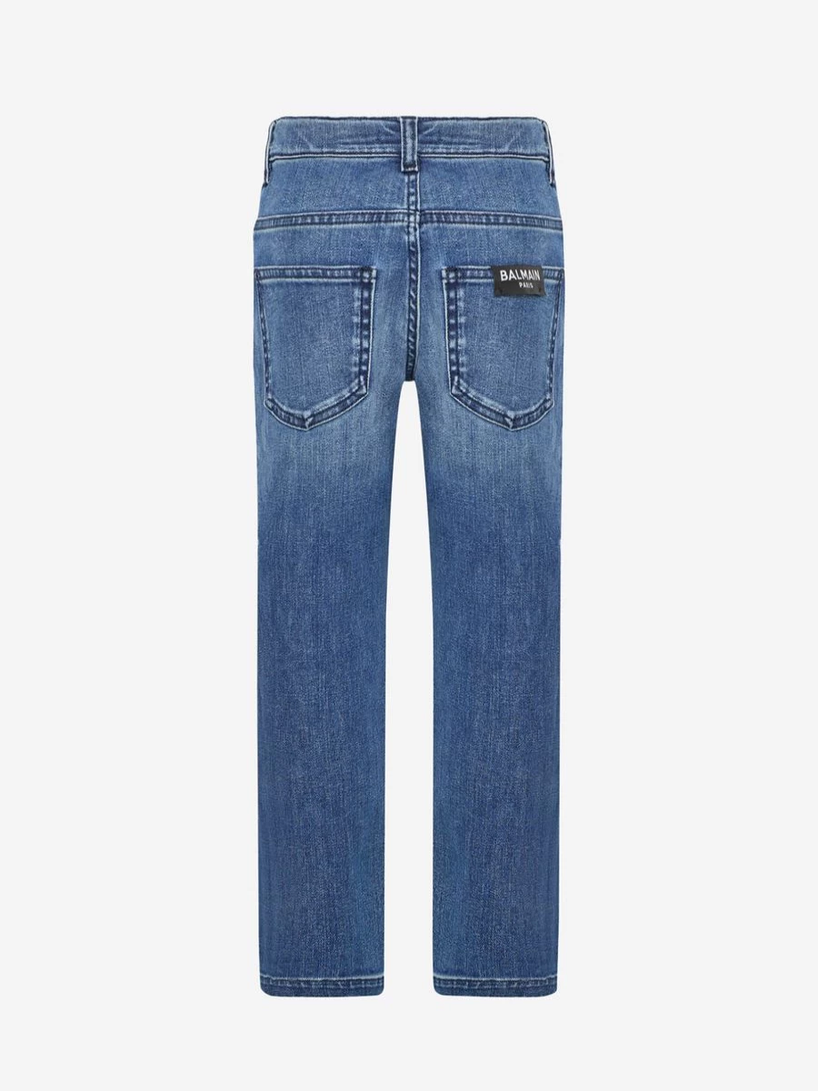 Balmain Girls' High-Quality Denim Jeans for Trendy Fashion