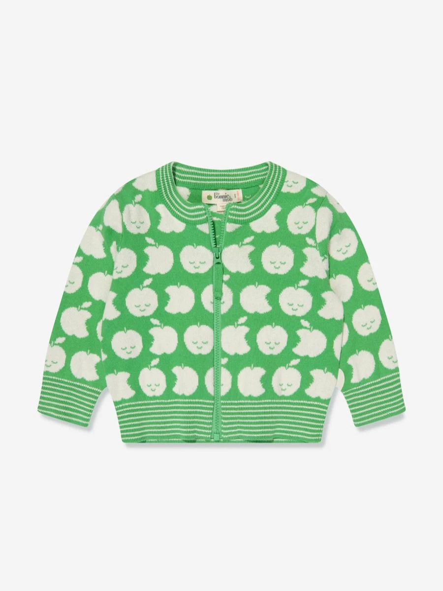 The Bonnie Mob Girls' Green Apple Knit Cardigan for Kids