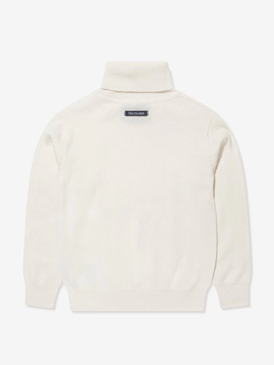 Trussardi Boys Ivory Kurah Sweater - Premium Knitwear for Kids