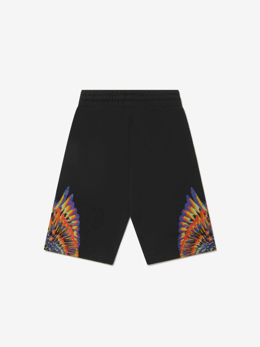 Marcelo Burlon Boys Cotton Shorts with Wings Design - Comfortable Sweatpants for Kids