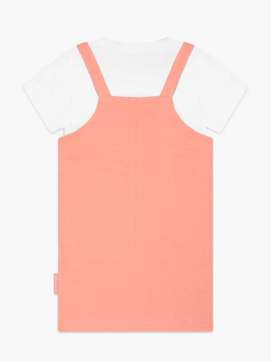 Moncler Enfant Baby Girls Peach T-Shirt & Dress Set - Soft Cotton Outfit
