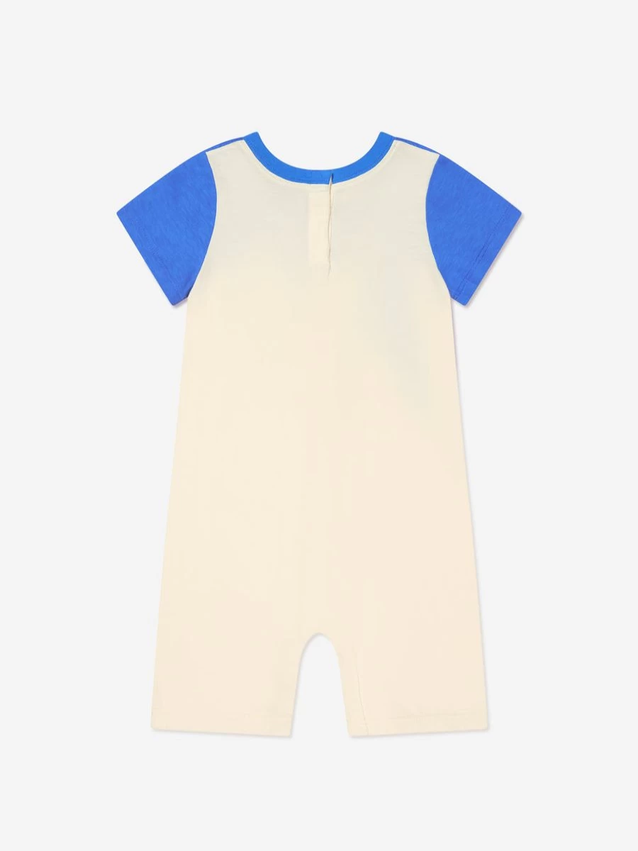 Gucci Kids Baby Boys Blue Logo Romper - Official Store