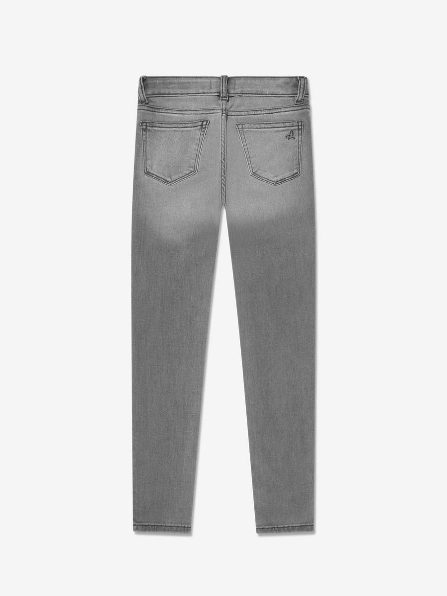 DL1961 Girls Chloe Grey Skinny Fit Jeans for Kids