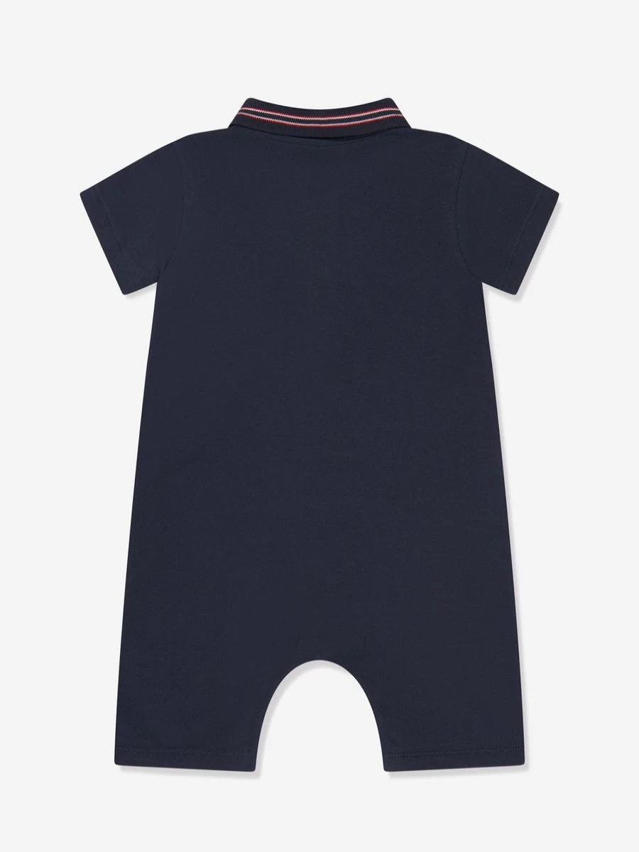 Moncler Enfant Baby Boys Navy Polo Romper - Classic Cotton Outfit for Toddlers