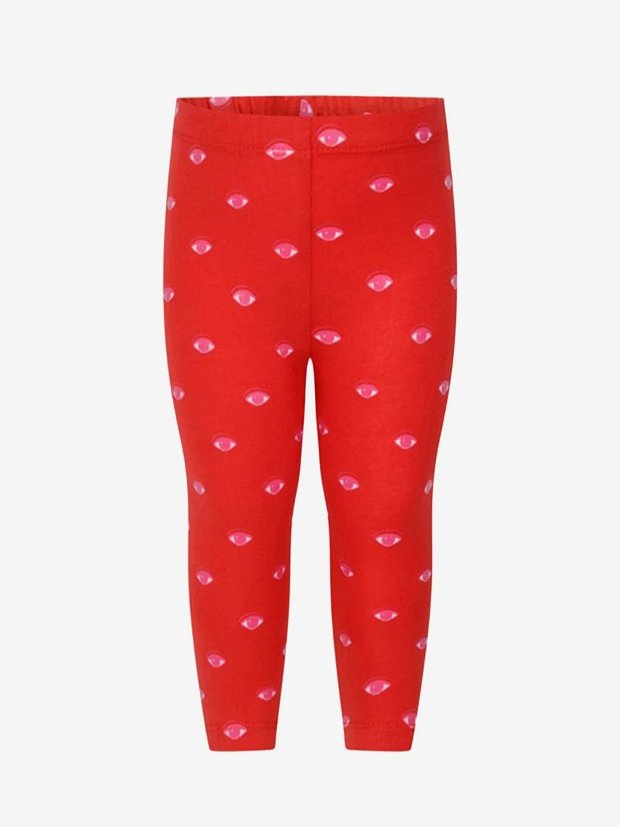 KENZO KIDS Girls Fashion Print Leggings with Eye Design - Stylish & Comfortable