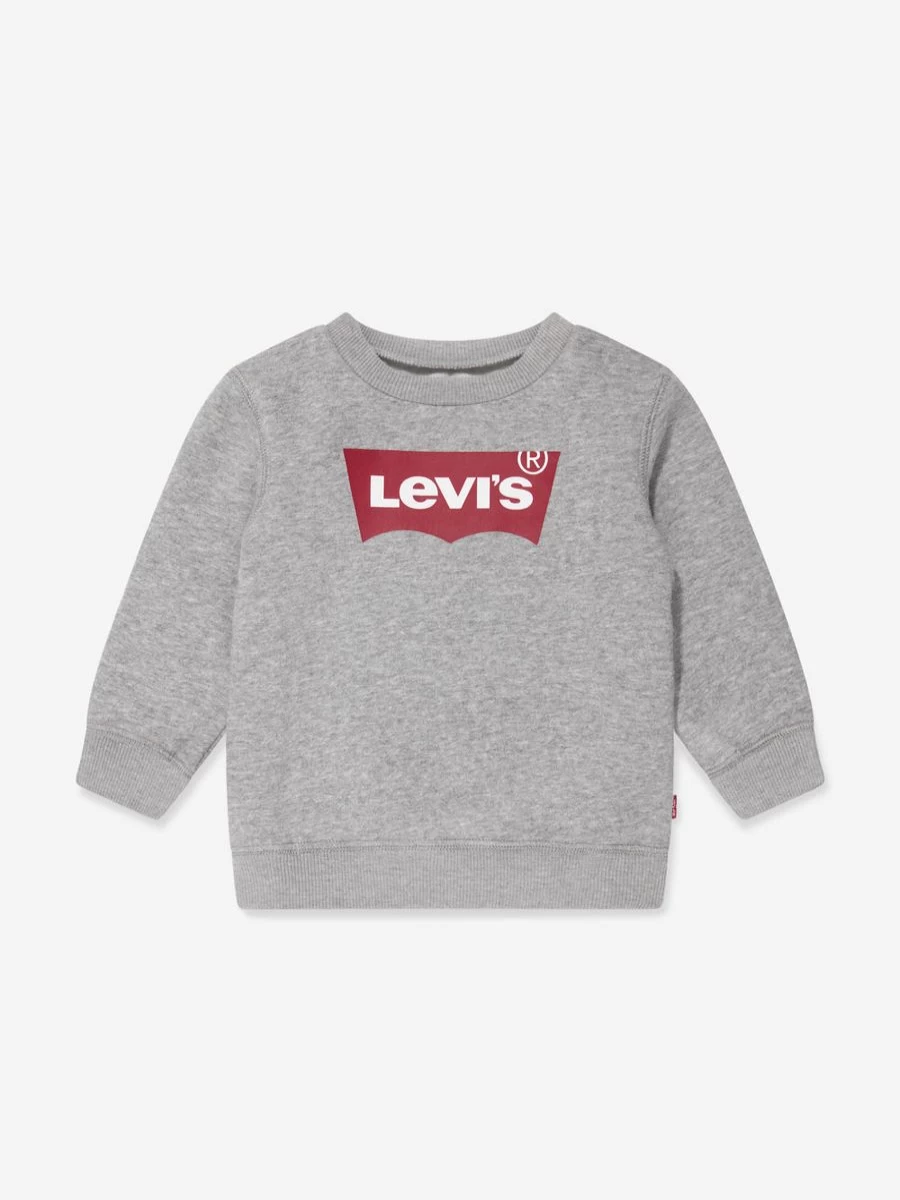 Levi's Baby Boys Batwing Logo Sweatshirt - Soft Cotton Pullover for Toddlers | Kids Casual Wear