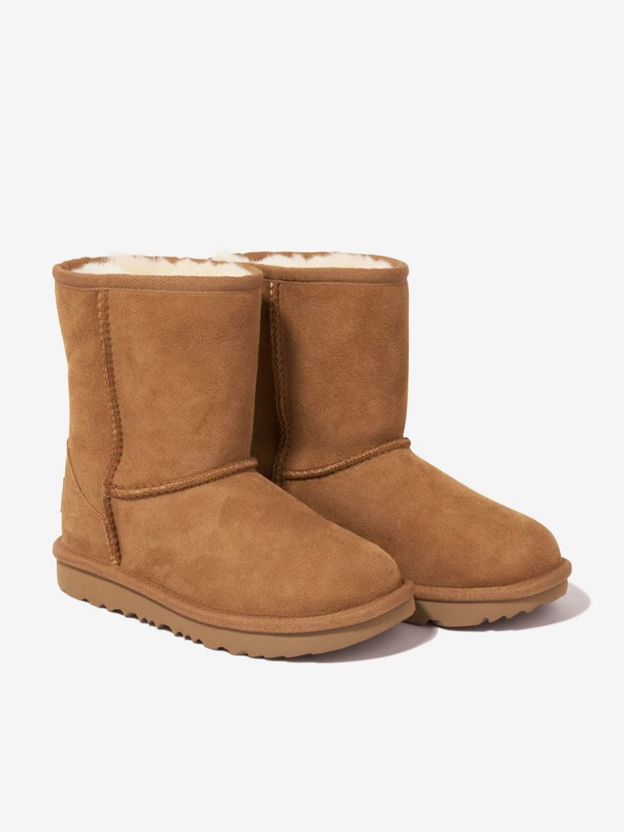 UGG Girls' Twinface Sheepskin Classic II Boots – Warm Unisex Winter Boots for Kids
